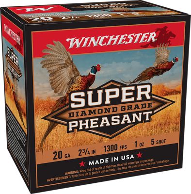 Winchester Ammo 20-Gauge Super Pheasant Diamond Grade 5-Shot Shotgun Shells, 2.75 in., 1 oz., 25 Rounds