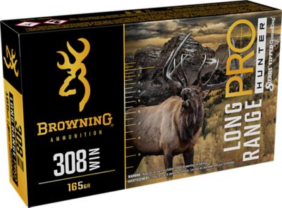 Browning Ammo Long-Range Pro .308 Win 165-Grain Rifle Ammunition, 20 Rounds