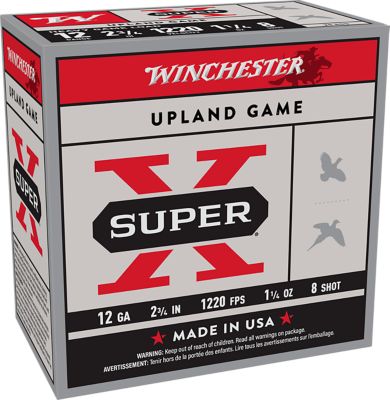 Winchester Ammo 12-Gauge Super X Heavy Game Load 8-Shot Shotgun Shells, 2.75 in., 1-1/4 oz., 25 Rounds