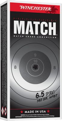 Winchester Ammo Match 6.5 PRC 140-Grain Sierra MatchKing BTHP Rifle Ammunition, 20 Rounds