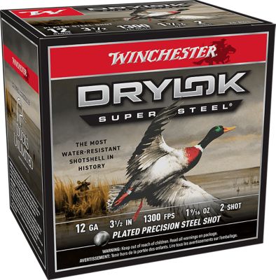 Winchester Ammo 12-Gauge Drylok Super Steel Magnum 2-Shot Shotgun Shells, 3.5 in., 1 9/16 oz., 25 Rounds
