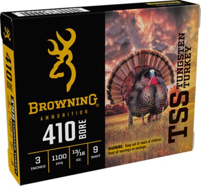 Browning Ammo .410-Bore TSS Turkey Non-Toxic Tungsten 9-Shot Shotgun Shells, 3 in., 13/16 oz., 5 Rounds