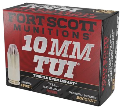 Fort Scott Munitions Claw Defense 10mm Auto 190-Grain Solid Copper Spun Handgun Ammunition, 20 Rounds