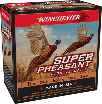Winchester Ammo 12-Gauge Super Pheasant High Velocity 5-Shot Shotgun Shells, 2.75 in., 1-3/8 oz., 25 Rounds