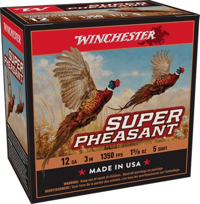 Winchester Ammo 12-Gauge Super Pheasant Magnum High Brass 5-Shot Shotgun Shells, 3 in., 1-5/8 oz., 25 Rounds