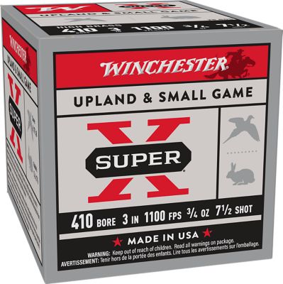 Winchester Ammo .410-Bore Super X Heavy Game Load High Brass 7.5-Shot Shotgun Shells, 3 in., 3/4 oz., 25 Rounds