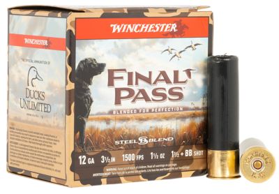 Winchester Ammo 12-Gauge Final Pass BB/1.5-Shot Shotgun Shells, 3.5 in., 1-1/2 oz., 25 Rounds