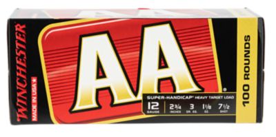 Winchester Ammo 12-Gauge AA Super Handicap Heavy Target 7.5-Shot Shotgun Shells, 2.75 in., 1-1/8 oz., 100 Rounds