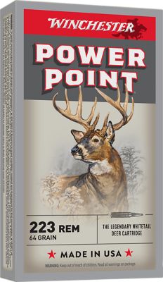 Winchester Ammo Power-Point .223 Remington 64-Grain Rifle Ammunition, 20 Rounds