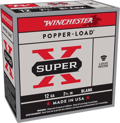 Winchester Ammo 12-Gauge Super X Blank Shotgun Shells, 2.75 in., 25 Rounds