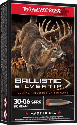 Winchester Ammo Ballistic Silvertip .30-06 Springfield 150-Grain Rapid Expansion Polymer Tip Rifle Ammunition, 20 Rounds