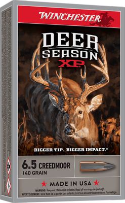 Winchester Ammo Deer Season XP 6.5 Creedmoor 140-Grain Rifle Ammunition, 20 Rounds