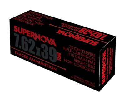 EAA Supernova Red Tracer 7.62mm 110-Grain Full Metal Jacket Rifle Ammunition, 20 Rounds