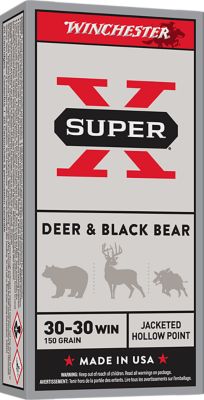 Winchester Ammo Super X .30-30 Win 150-Grain Jacketed Hollow Point Rifle Ammunition, 20 Rounds