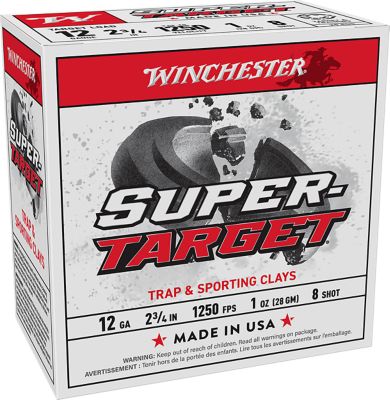 Winchester Ammo 12-Gauge Super Target 8-Shot Shotgun Shells, 2.75 in., 1 oz., 25 Rounds