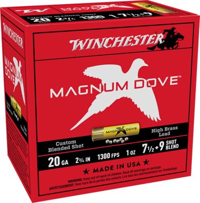 Winchester Ammo 20-Gauge Magnum Dove 7.5-Shot Shotgun Shells, 2.75 in., 1 oz., 25 Rounds