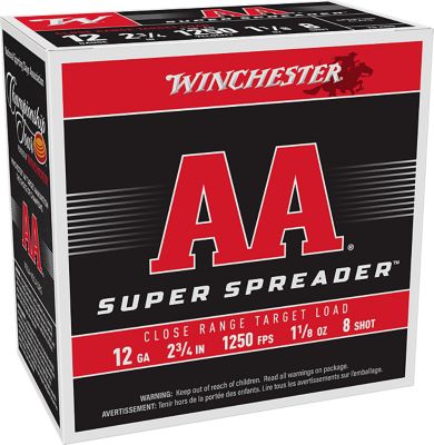 Winchester Ammo 12-Gauge AA Super Spreader Shotgun Shells, 2.75 in., 1-1/8 oz., 25 Rounds