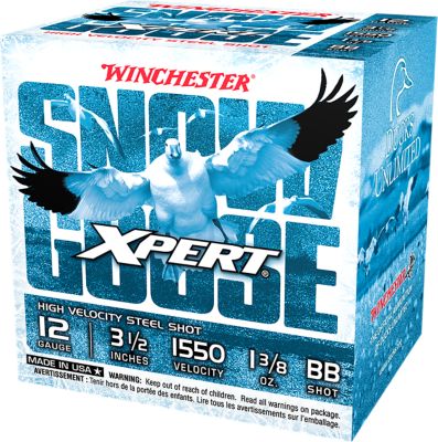 Winchester Ammo 12-Gauge Xpert Snow Goose High Velocity Steel BB-Shot Shotgun Shells, 3.5 in., 1-3/8 oz., 250 Rounds
