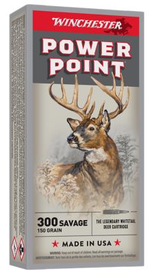 Winchester Ammo Power-Point .300 Savage 150-Grain Rifle Ammunition, 20 Rounds