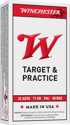 Winchester Ammo USA .32 ACP 71-Grain Full Metal Jacket Handgun Ammunition, 50 Rounds