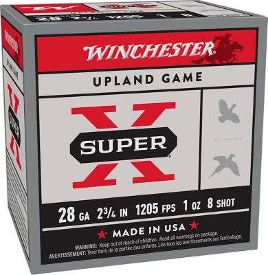 Winchester Ammo 28-Gauge Super X Heavy Game Load High Brass 8-Shot Shotgun Shells, 2.75 in., 1 oz., 25 Rounds