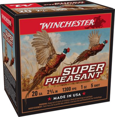 Winchester Ammo 20-Gauge Super Pheasant Magnum High Brass 5-Shot Shotgun Shells, 2.75 in., 25 Rounds