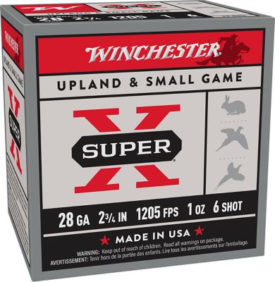 Winchester Ammo 28-Gauge Super X Heavy Game Load High Brass 6-Shot Shotgun Shells, 2.75 in., 1 oz., 25 Rounds