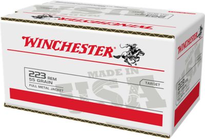 Winchester Ammo USA .223 Remington 55-Grain Full Metal Jacket Rifle Ammunition, 200 Rounds