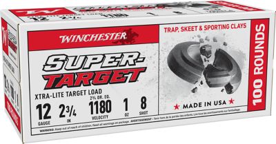 Winchester Ammo 12-Gauge Super Target Xtra-Lite 8-Shot Shotgun Shells, 2.75 in., 1 oz., 100 Rounds