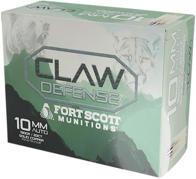 Fort Scott Munitions Claw Defense 10mm Auto 190-Grain Handgun Ammunition, 20 Rounds