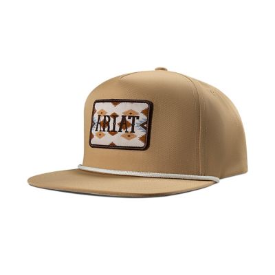 Ariat Tan Fabric Back Rope Cap