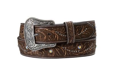 Nocona Scroll Nail Head Belt