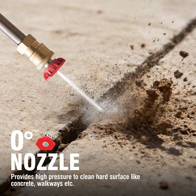 Image showing 6 th A-iPower Gas Powered Pressure Washer 3400 PSI 2.4 GPM With Onboard Soap Tank, with Spray Gun 5 Quick Connect Nozzles