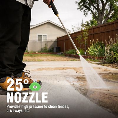 Image showing 7 th A-iPower Gas Powered Pressure Washer 3400 PSI 2.4 GPM With Onboard Soap Tank, with Spray Gun 5 Quick Connect Nozzles