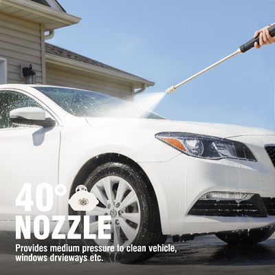 Image showing 8 th A-iPower Gas Powered Pressure Washer 3400 PSI 2.4 GPM With Onboard Soap Tank, with Spray Gun 5 Quick Connect Nozzles