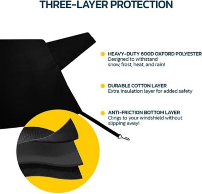 Image showing  Windshield Snow Cover, Heavy-Duty Waterproof All-Weather Car & Truck Protector (43 x 65in.)