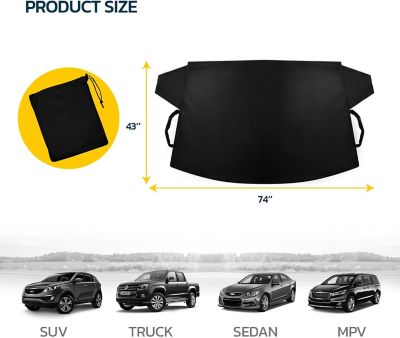Image showing 2 th Seal Skin Covers Windshield Snow Cover, Heavy-Duty Waterproof All-Weather Car & Truck Protector (43 x 74in.)