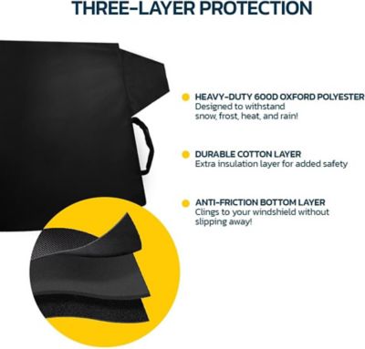 Image showing 3 th Seal Skin Covers Windshield Snow Cover, Heavy-Duty Waterproof All-Weather Car & Truck Protector (43 x 74in.)