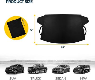 Image showing 2 th Seal Skin Covers Windshield Snow Cover, Heavy-Duty Waterproof All-Weather Car & Truck Protector, 42 x 69in.