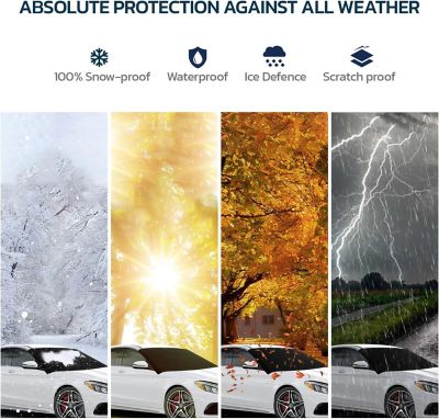 Image showing 4 th Seal Skin Covers Windshield Snow Cover, Heavy-Duty Waterproof All-Weather Car & Truck Protector, 42 x 69in.