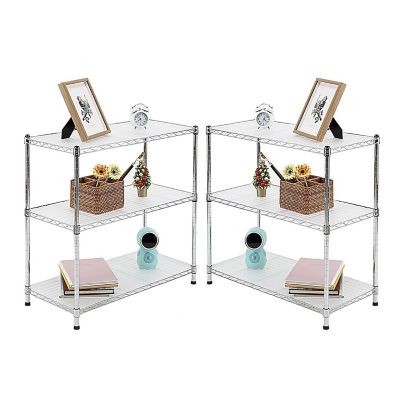 EFINE 2-Pack 3-Tier 30 x 14 x 30in. Chrome Carbon Steel Wire Organizer Shelving Unit NSF Certified