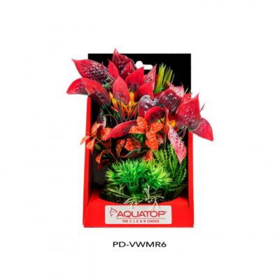 Aquatop Artifical Plant Red 6 in.