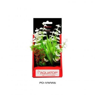 Aquatop Artifical Plant White 6 in.