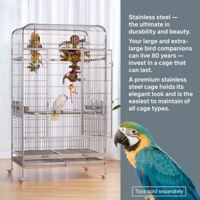 Image showing 1 th Prevue Pet Products Imperial Extra Large Stainless Bird Cage
