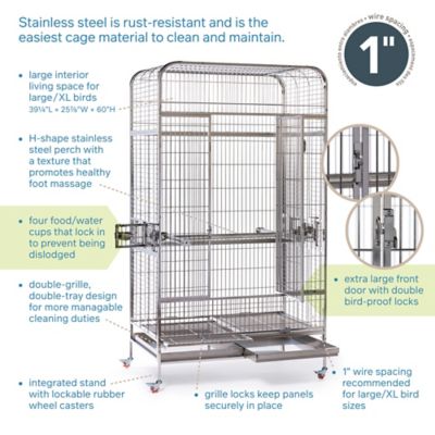 Image showing 2 th Prevue Pet Products Imperial Extra Large Stainless Bird Cage
