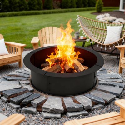Red Mountain Valley 36 in. Steel Outdoor Wood Burning Fire Pit Ring
