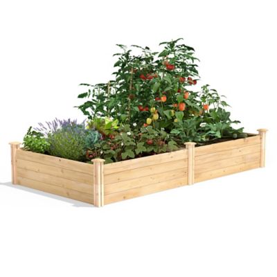 Greenes Fence Classic Cedar Raised Garden Bed, 4 ft. x 8 ft. x 14 in. (1/2 in. Thick)