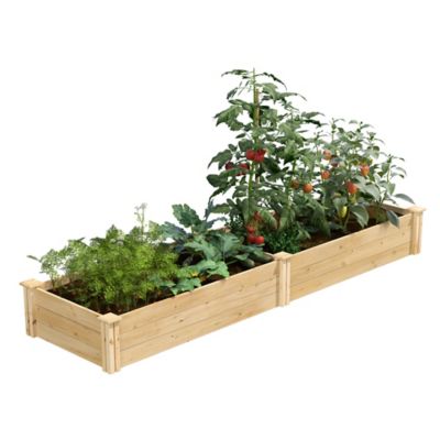 Greenes Fence Classic Cedar Raised Garden Bed, 2 ft. x 8 ft. x 10.5 in. (1/2 in. Thick)