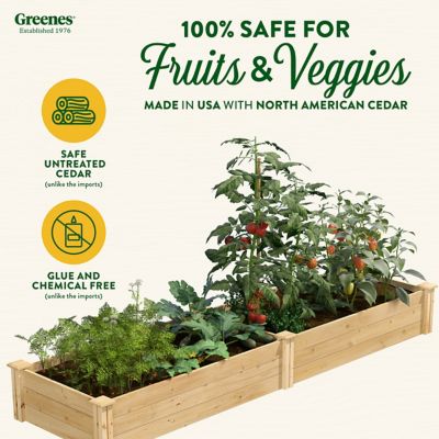 Image showing  Classic Cedar Raised Garden Bed, 2 ft. x 8 ft. x 10.5 in. (1/2 in. Thick)