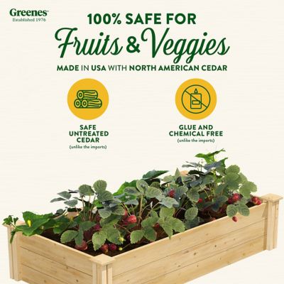 Image showing  Classic Cedar Raised Garden Bed, 2 ft. x 4 ft. x 10.5 in. (1/2 in. Thick)